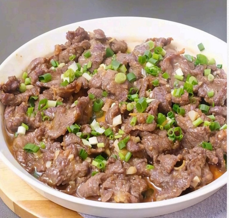 Steamed satay beef
